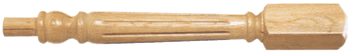 Fluted hand-turned wooden stair spindle profile