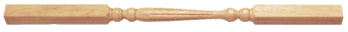 Fluted hand-turned wooden spindle, 1100mm
