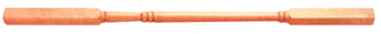 Victorian hand-turned wooden spindle, 1100mm
